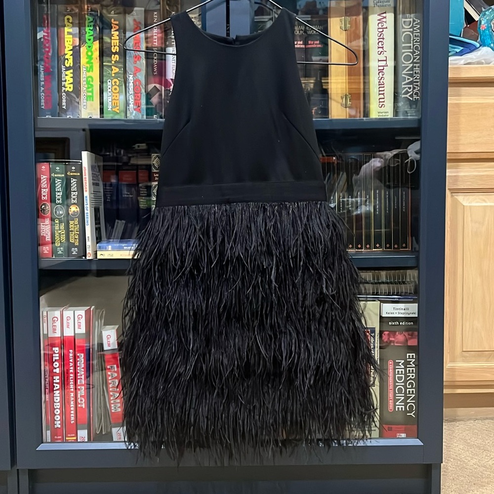 Girls Black Feather Milly Minis Dress. Size 10.